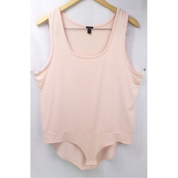 J. Crew Soft Powder Pink Pastel Jersey Scoop Neck Tank Top Bodysuit Like New - Picture 2 of 7
